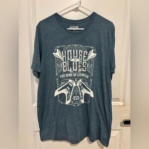 House of Blues unisex XL tee Bluish gray